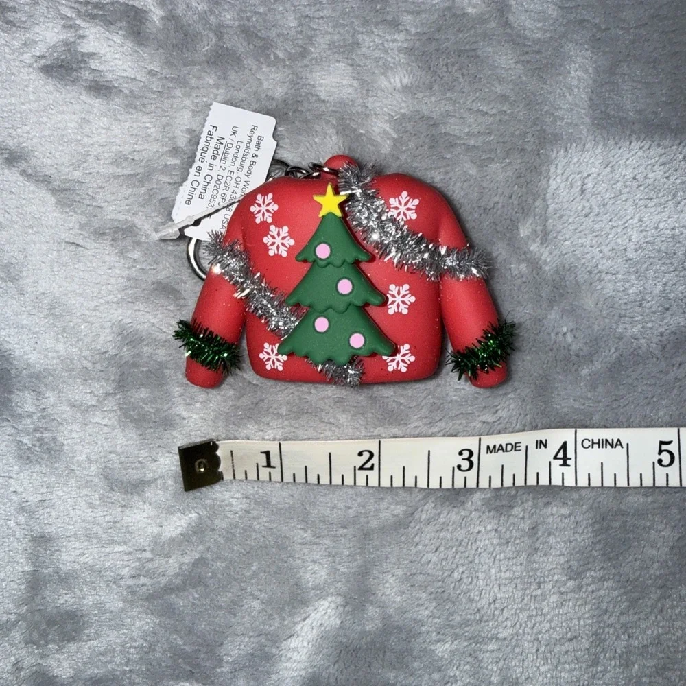 Bath & Body Works PocketBac Sanitizer Holder Ugly Tinsel Sweater Xmas Tree New